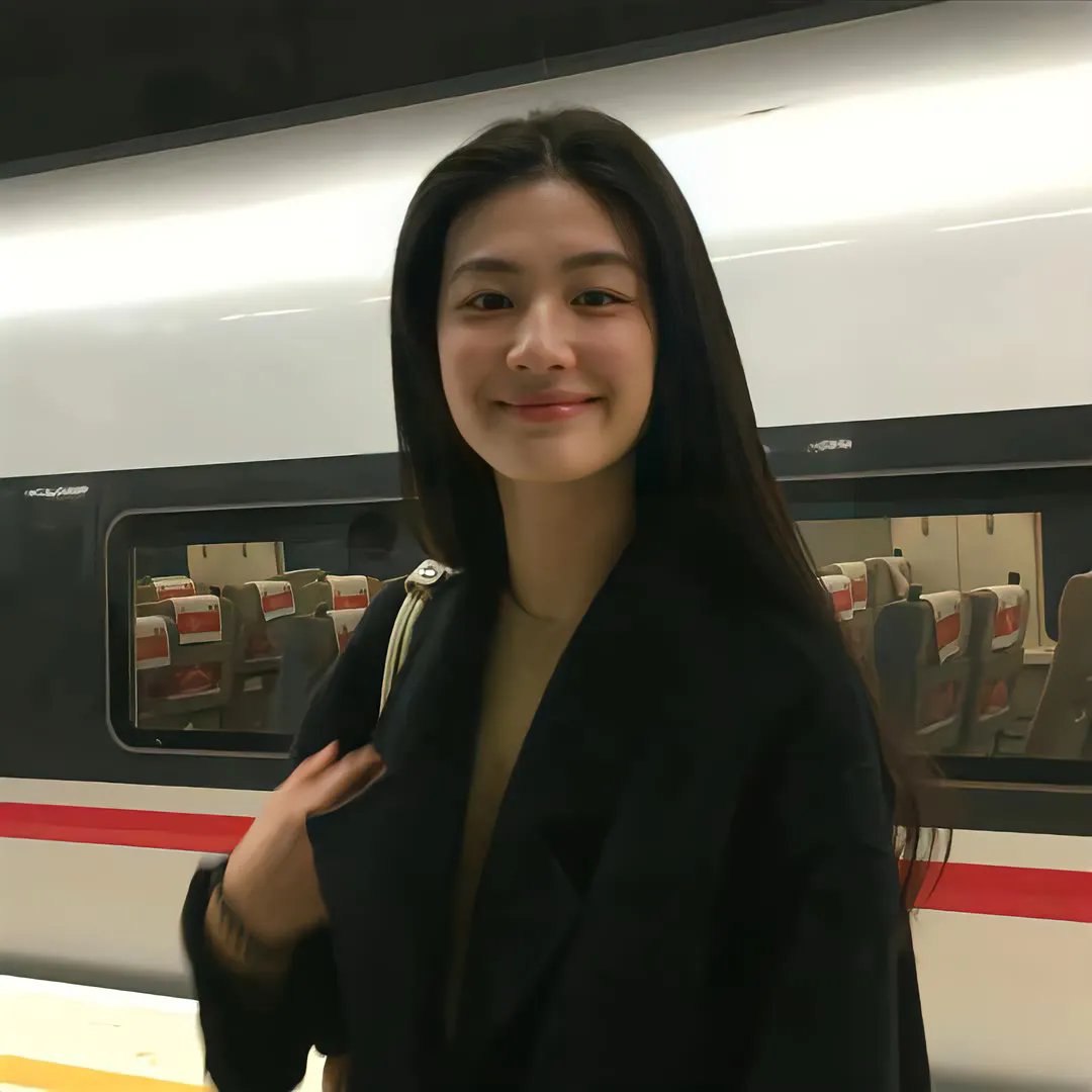 她在这里